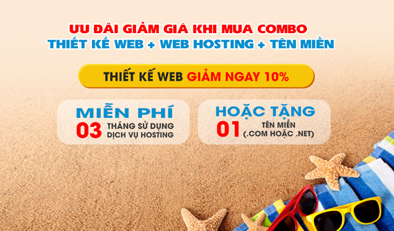 Ưu đãi giảm giá khi mua Combo Thiết kế web